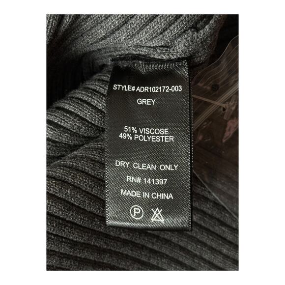 Astr the Label cutout long sleeve ribbed midi sweater dress gray size X-Large XL - Picture 6 of 7